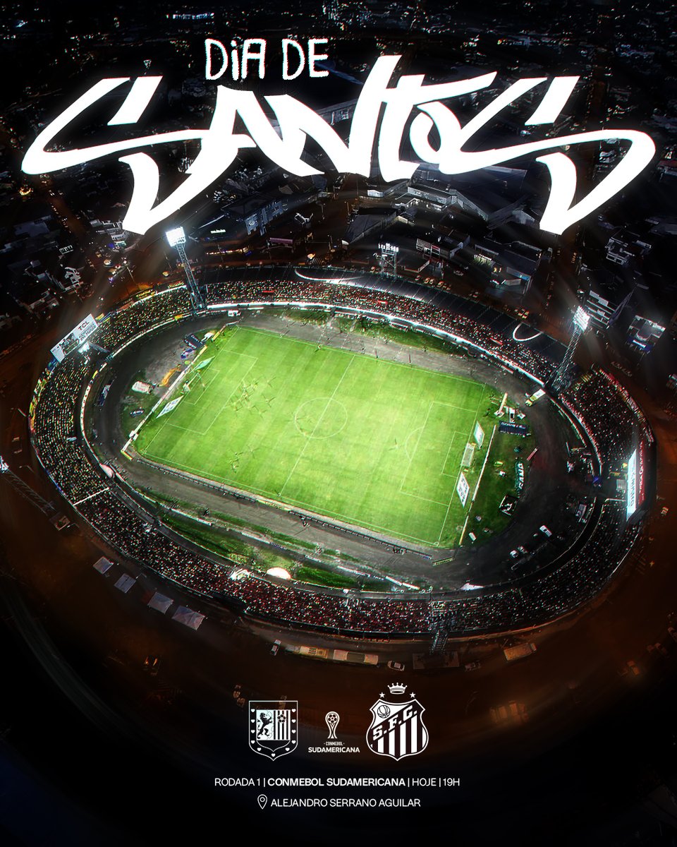 É dia de estreia na CONMEBOL #Sudamericana. Vai pra cima deles, Santos!