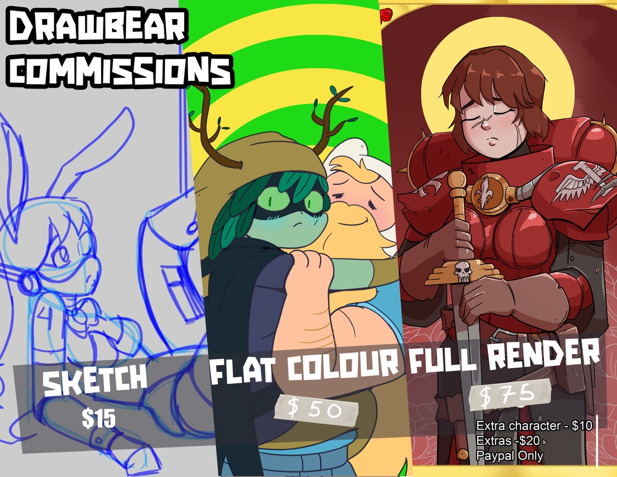 Drawbear/ Commissions open 4 slots available! tweet media