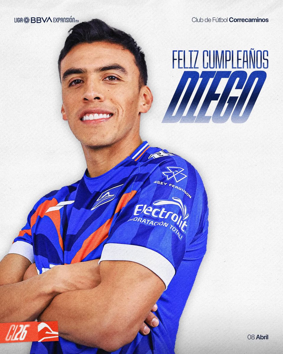 CFCorrecaminos's tweet photo. 🎉¡Feliz cumpleaños! 🥳 Diego Pineda 

Que este nuevo año llegue lleno de salud, éxitos personales y muchas alegrías defendiendo nuestros colores. 👊🏼⚽️

La afición, el equipo y el club te deseamos un gran día. 👏🏼

#NaranjasDeCorazón🧡 https://t.co/hWiGoIJYza