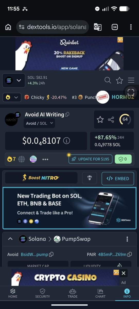 $avoid is trending on <a href="/DEXToolsApp/">DEXTools</a> 🤯

I gotta be honest with y'all: I thought this would take longer!! 
avoidaiwriting.com