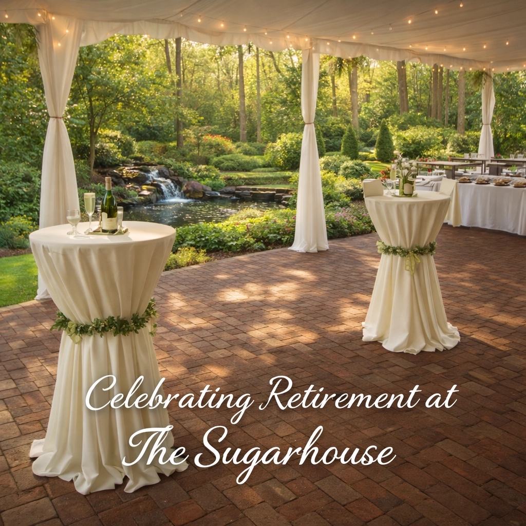 theplumpit's tweet photo. Your next chapter deserves a celebration as peaceful as it is unforgettable. 🌿 Honor your career milestones in our sophisticated reception space surrounded by lush woods and serene waterfalls. Start planning at https://t.co/wFiUWYbw9T! #RetirementParty #TheSugarhouse https://t.co/fxoo0SEjLo