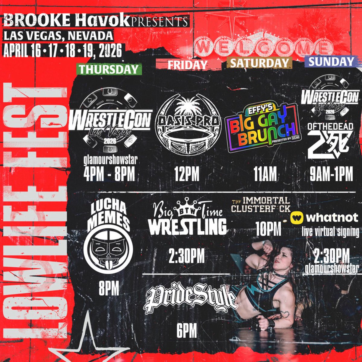 lowlife pro wrestler ブルック・ハボック tweet media