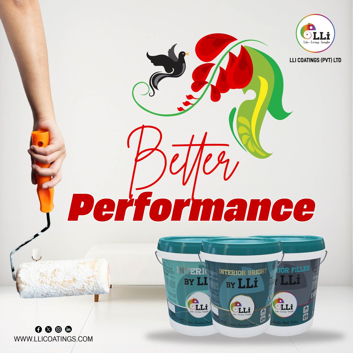 llicoatings's tweet photo. Better Performance with LLI Coatings... 👌
#BetterPerformance #LLIcoatings #durablewallpaints #affordablepaint #emulsionpaint #HighQualityPaint #interiorpaints #waterbasedpaint #wallpaints #paintmanufacturer #housepaint #paintingtips #homepainting https://t.co/pEI0rNw0nd