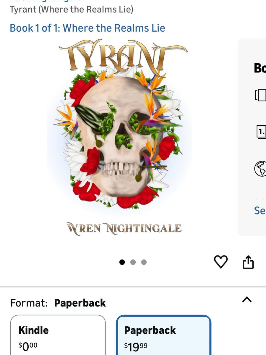 WrenNightAuthor's tweet photo. Tyrant is OUT! It is available for KU or 4.99 ebook and also can be bought as a paperback! This is book 1 of my dark fantasy series, and if you love trauma, spice, and everything not nice, then this read is for you! #writingcommunity #book #fantasy #indieauthor https://t.co/puC9ReDdFq