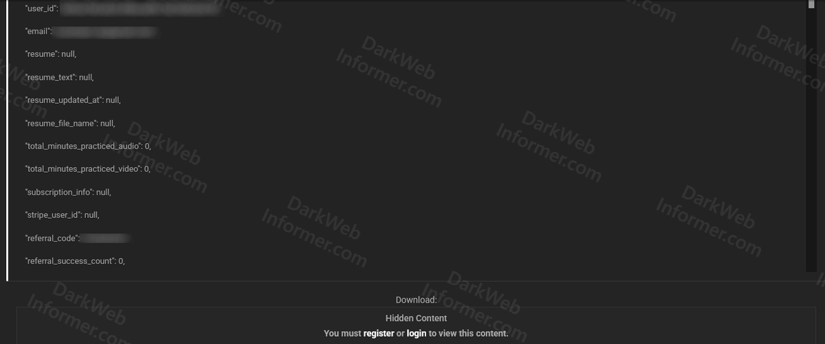 DarkWebInformer's tweet image. ‼️ A threat actor claims to have leaked AMAInterview[.]ai database containing personal information of over 24,000 users including emails, resumes, subscription data, and career information from a March 2026 breach.