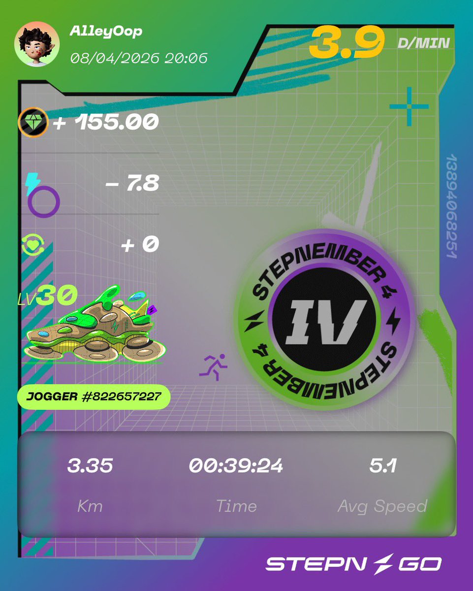 Avalanche511224's tweet image. 昼間は暖かかったのになぁ🤔
OGは下ブレしました🫠

 #STEPN  #STEPNGO