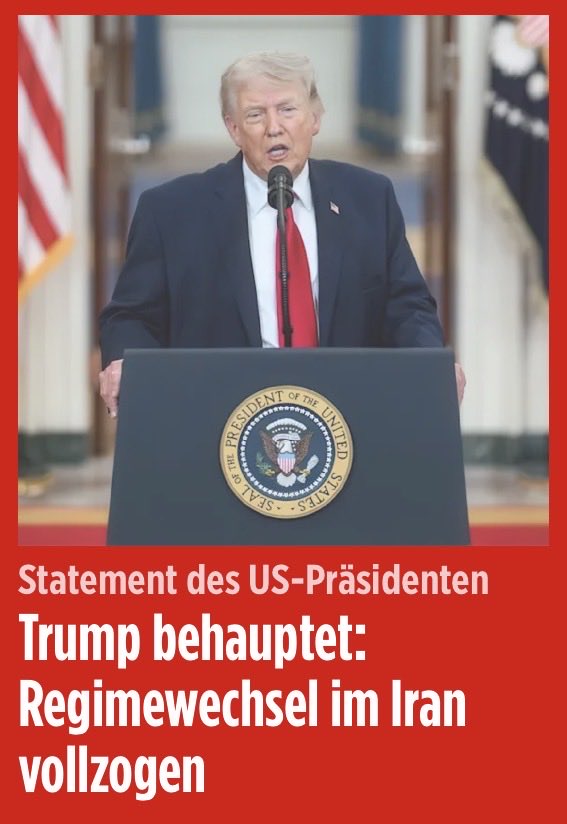 Trump hat recht. Es spricht absolut für einen Regimewechsel, wenn der Sohn des alten Ayatollahs der neue Ayatollah ist.