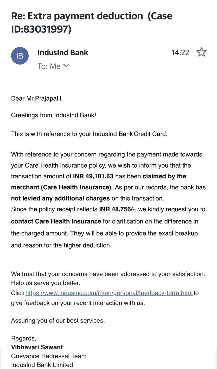 Sandeep151090's tweet photo. @careinsuranceIN @irdaindia 
Please look into this matter and help me to came out of this fraud. They are deducting hidden charges on name of convenience fee and not mentioning in invoice/police
Last year policy amount INR 40,486/-, 
current year charged INR 49,181.63/-  
mentioning INR 48,716/- https://t.co/c8Rhy3vfqr
