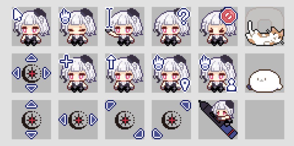 evilwolf911002's tweet image. 這次和盆友們委託了一套可愛的小游標送給蒂兒
裡面包含了Gakki 轉圈圈
湯圓跳躍旋轉
還有象徵主包的LOGO

繪師是厲害的 @ginping0602 
老師製作的滑鼠游標真的超可愛也很精良，
像素小動畫也超棒！

這邊也選了三個常用的游標免費提供給各位
也希望大家多多支持我們的宇宙白湯圓

#DearArt