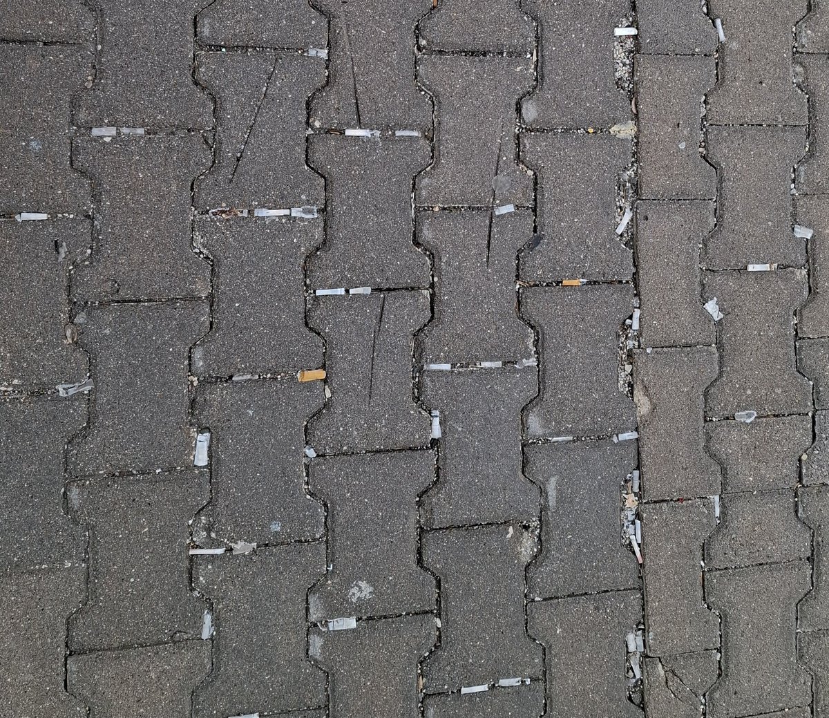Alpourier's tweet photo. cigarette-doped pavement https://t.co/tTwZjF51VL