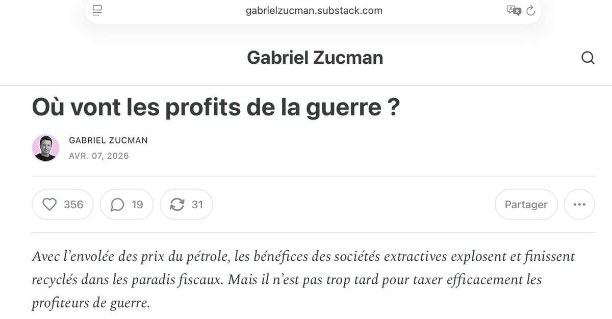Gabriel Zucman tweet media