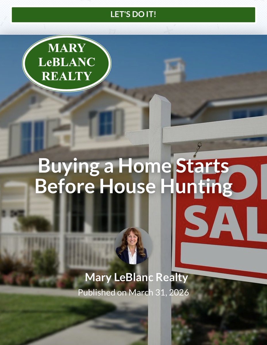 Start here #1 

🍀 Get pre -approved 🍀

Pre-approval is what turns you from someone browsing into someone ready. It tells you where you stand. It tells your agent how to guide you. 

And when the right house comes along, it tells the seller you are not guessing.