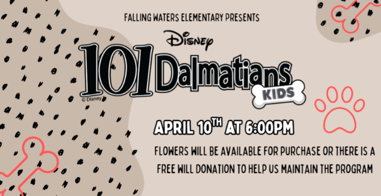 FallingWaters06's tweet photo. Falling Waters is excited to share  Disney's 101 Dalmatians Kids this Friday at 6:00pm.  We hope you will join us for this amazing performance! https://t.co/09twXmsbfF