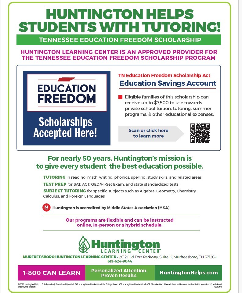 Tennessee EFS is now accepted here for tutoring. 📚✨ #StudentSuccess #Education
