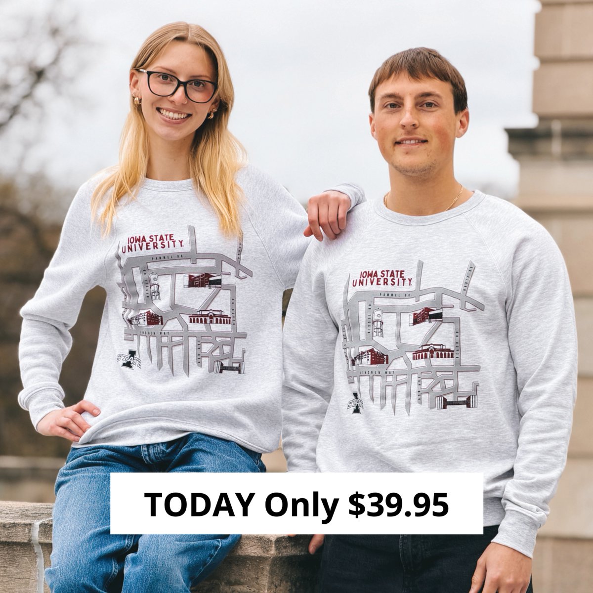isubookstore's tweet image. Another #WOWWednesday online only deal you won't want to miss!! This week, we feature the Charlie Hustle CyRide Campus Transit Map Ash Crewneck for just $39.95 (originally $68). Order now BEFORE IT RUNS OUT!!! #GoCyclones! isubookstore.com