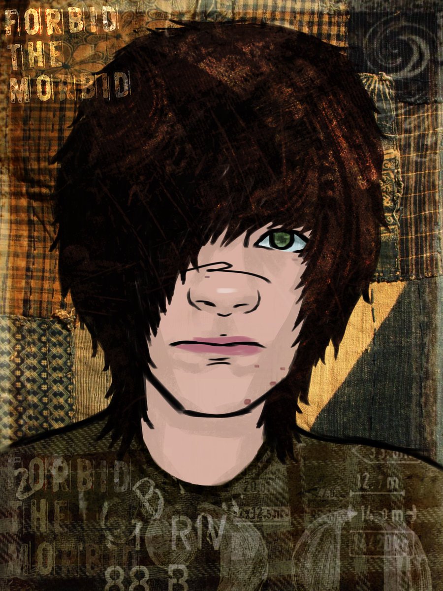 zombwiflesh's tweet photo. i drew me. *looking into the nonexistent crowd scratching my head* Ok.

+ your welcome for the amazing beautiful music in background of video

#art #selfportrait #emo #alexisonfire idk how to hashtag this https://t.co/Ugi9Fo1JEW