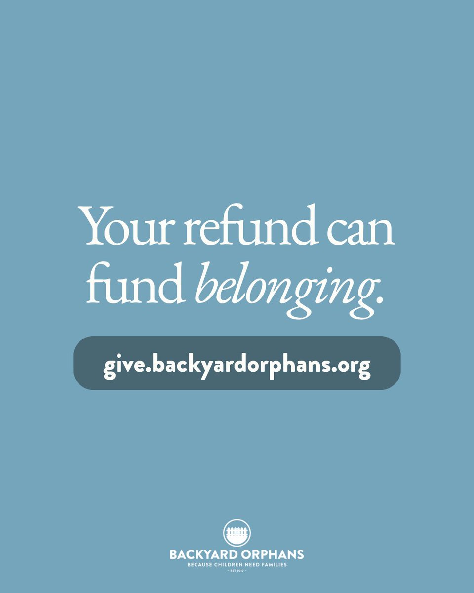 God can use anything.
Even a tax refund.

A portion of what you received
could become everything for a child.

$200 = one child connected to a healing home

If you want to donate today, go to hubs.la/Q049x93P0!
