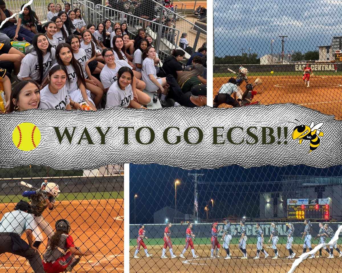 _ECVolleyball's tweet photo. ๐๐TEAM BONDING- Softball Game Edition!! Congratulations to the East Central Softball team on their victory over Judson! Our Volleyball team had a great time at the game supporting our Hornets! Way to Go SB!! #ecvb #team ๐ฅ๐ค https://t.co/f2N7zqedC3