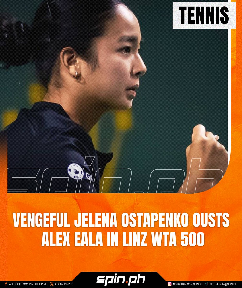 spinph's tweet photo. World No. 23 Ostapenko beats Eala for the first time in three career meetings #LinzOpen #AlexEala

READ: https://t.co/DVysVBq2bl https://t.co/akpl0oieNo