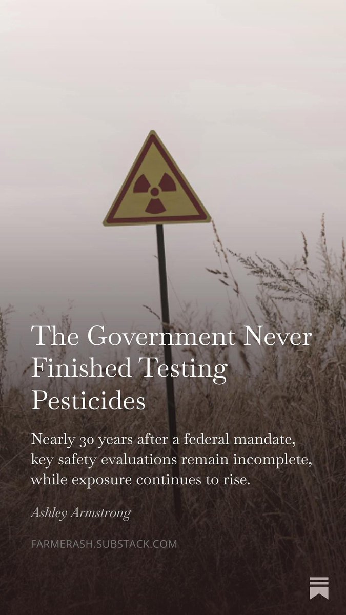strong_sistas's tweet image. 30 years after a federal mandate, the government still hasn’t tested the impacts of pesticides on endocrine health (even though they are required by law). Big Ag lobbyist work at its finest 👌🏼

I wrote about it on my latest substack article.
