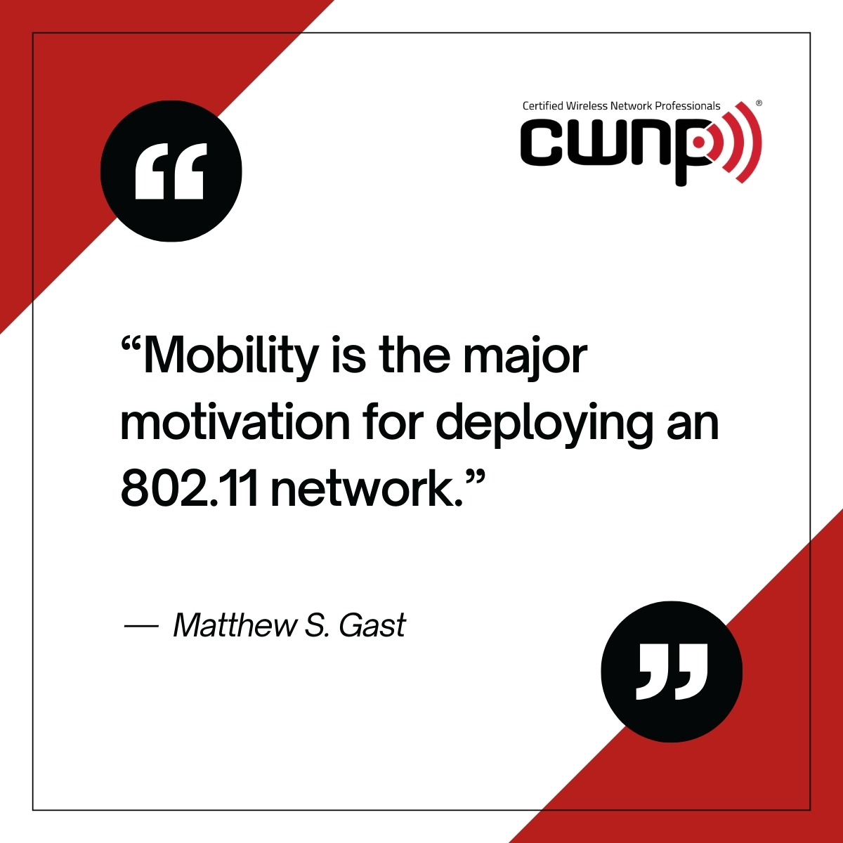 CWNP's tweet photo. Wi-Fi’s primary advantage over wired networking is mobility and flexible connectivity, which continues to drive WLAN deployment in enterprises, campuses, and public spaces.
#cwnp #wirelessnetworking #networkengineering #wirelessprofessionals #80211 https://t.co/nPD0Y6owwr