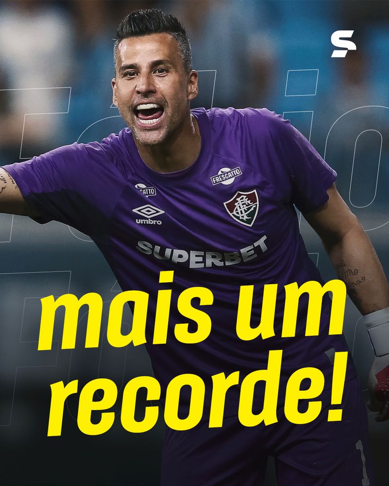 sportv's tweet image. IDADE É SÓ NÚMERO! 🧤🇭🇺

Aos 45 anos, Fábio se torna o jogador mais velho a atuar na Libertadores e segue fazendo história pelo Fluminense, com novos recordes no radar e mostrando que ainda tem muito a entregar! 🔥

*Contém texto alternativo

#LibertadoresNoSportv #Fluminense