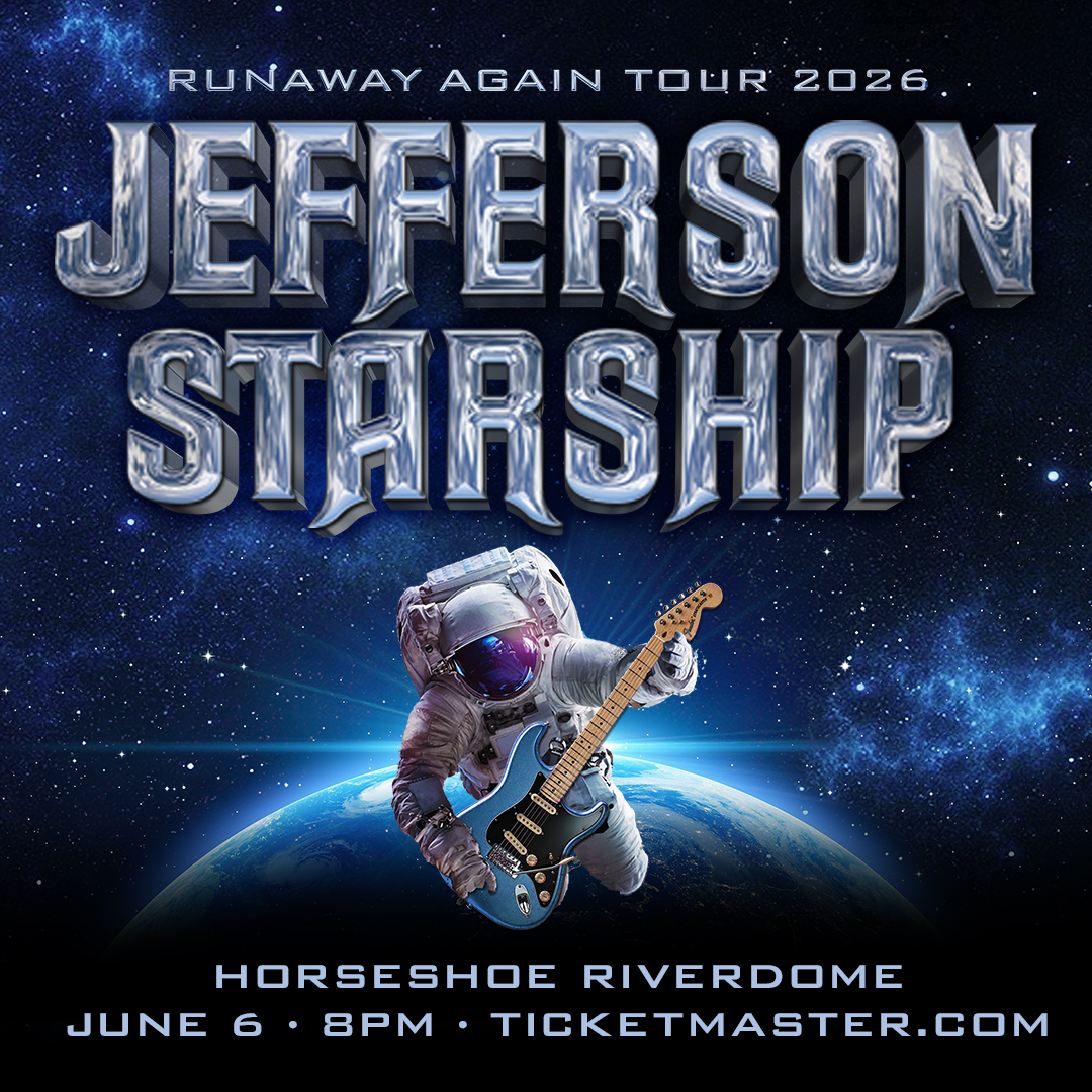 Horseshoe_BC's tweet image. Concert Incoming🎸 

Jefferson Starship is coming to Horseshoe Bossier City on Saturday, June 6, 2026. 

🎰 Gambling Problem? Call 1-877-770-STOP
🎟️ Tickets available for presale with code FBJS at ticketmaster.com/event/1B00647B…
#concertalert #livemusic #JeffersonStarship #musicconcert