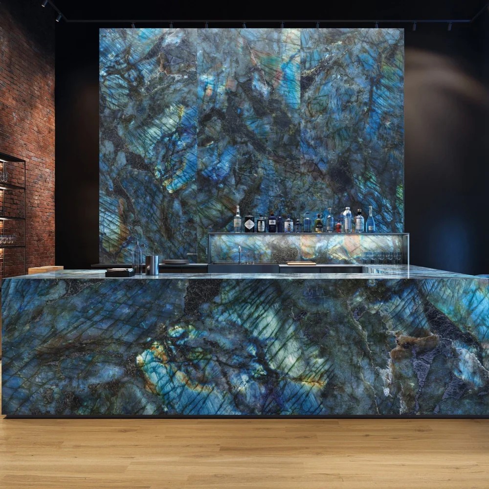 JHicks_HomePro's tweet image. How do you like the island &amp;amp; accent wall in the onyx-sapphire polished tiles - love it or leave it? Best Kitchen &amp;amp; Bath Remodeler#dogoodwork #kitchendesign #hgtv #kitchen #bathroom #homeimprovement #home #remodeling #remodel