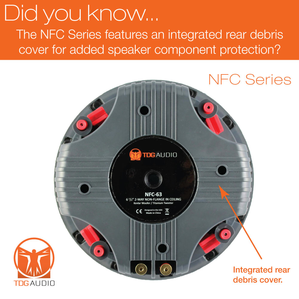 TDGAudio's tweet image. Did you know the NFC Series has got you covered?
Every NFC model features a rear debris cover that keeps internal components clean for peak performance.
#NFCSpeakers #InCeilingSpeakers #HomeAudio #HighPerformanceAudio #AudioInstallation #HomeTheater #PremiumSound #SpeakerDesign