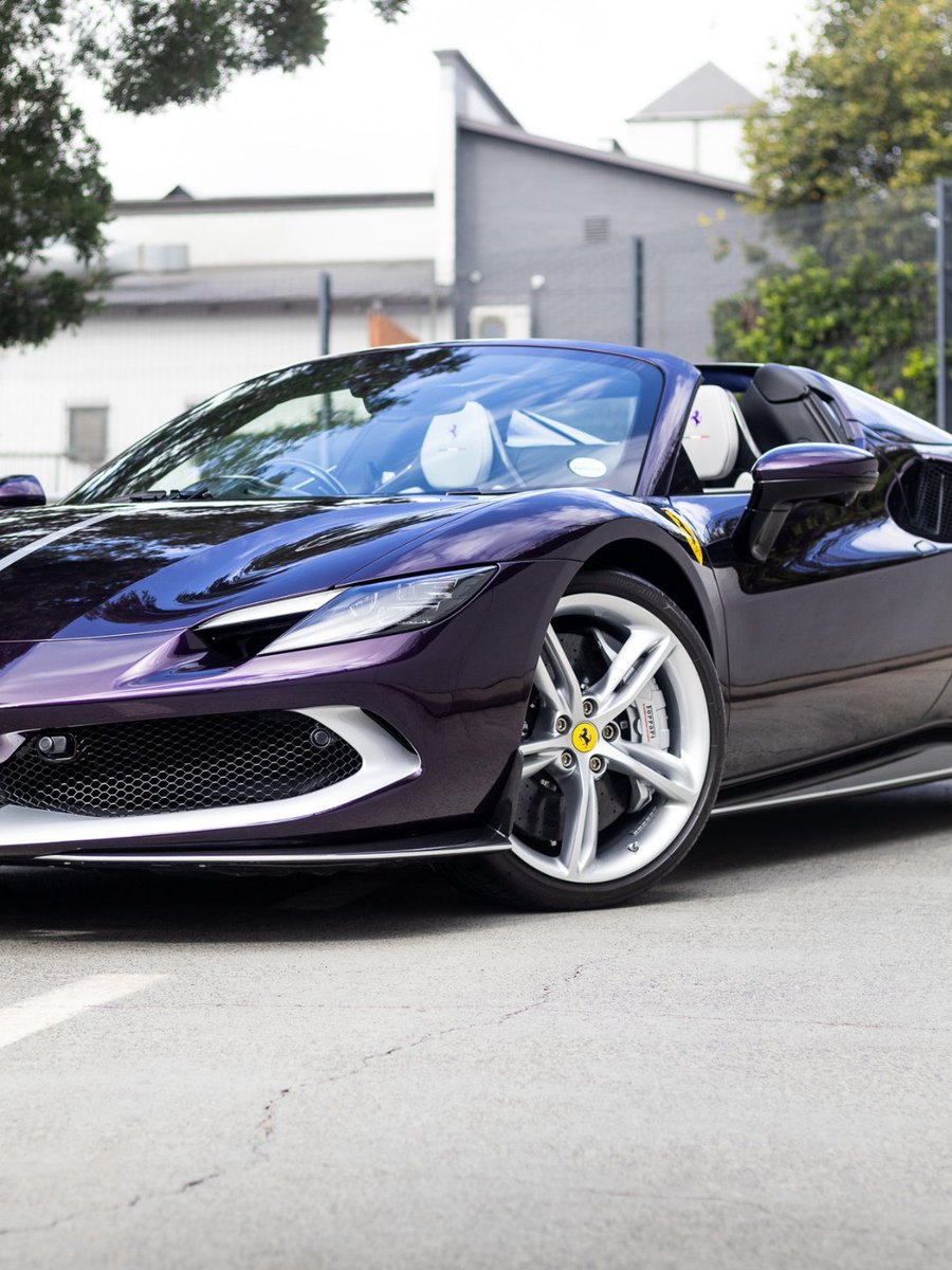 FerrariZA's tweet photo. Introducing our #FerrariApproved 296 GTS in Viola Hong Kong.

The Grigio Corvara interior is accented with purple elements.

Each Ferrari Approved model includes a minimum 12-month warranty.

Available at #ScuderiaSouthAfrica. For further information, contact us. 

#Ferrari https://t.co/y5lqioeX2l