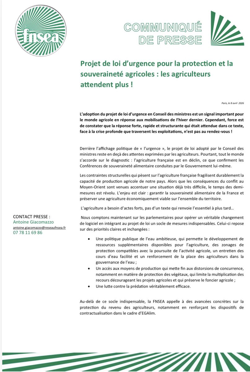 La FNSEA tweet media