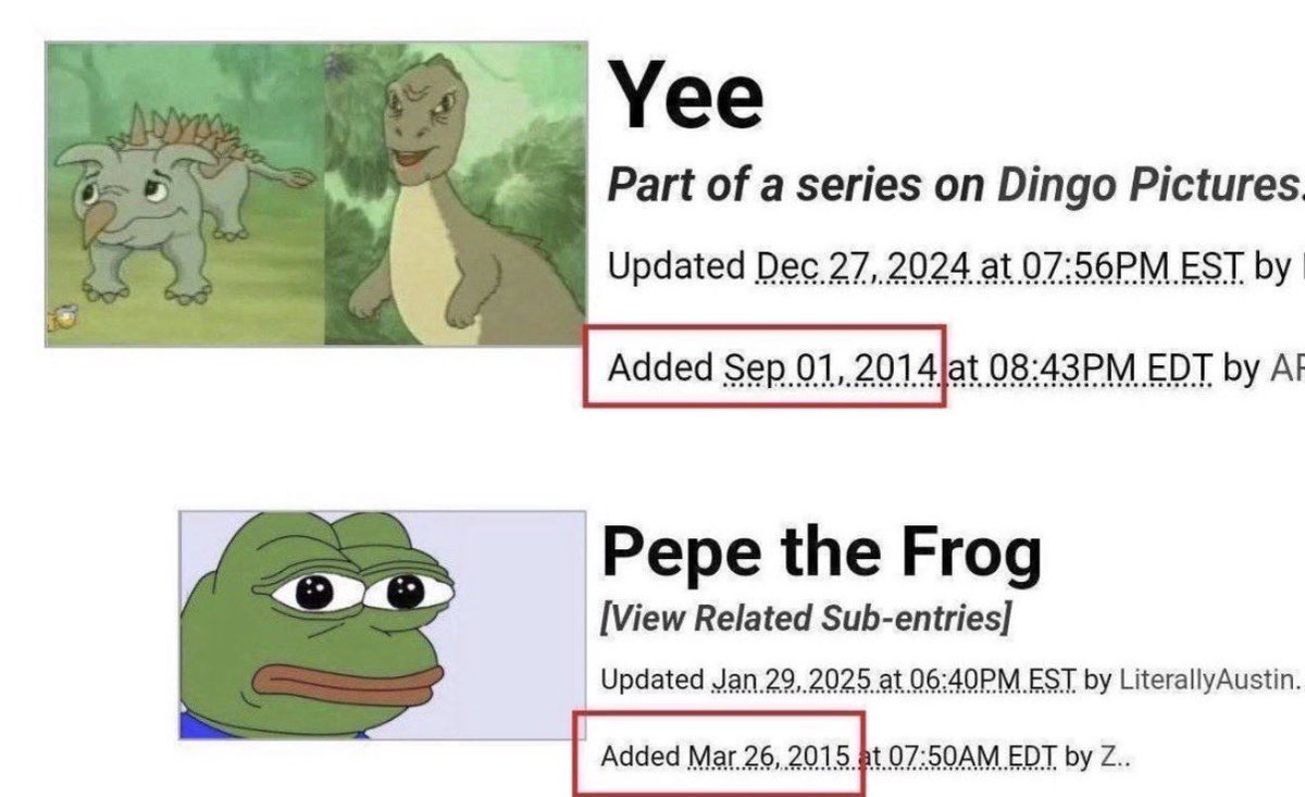 FluXEnergy69's tweet photo. YEE vs PEPE: The savage rivalry the internet scripted YEARS before these crypto’s existed.

Old ass videos from 5-9 years ago already had the green dinosaur YEE, screaming at the frog.

PEPE launched April 2023 and mooned.
10 days later $YEE hit Ethereum. 

You CAN’T fake this shit. Pepe stole first blood… but the dinosaur was always the final boss.

Pepe always wins but YEE Neva loses. 

Now BUYTECH @BuyBotTech the OG buybot god who NEVER CTO’d shit! Just locked in behind YEE and nothing else. PAY ATTENTION!!! 

DOGE → PEPE → YEE.

When normies wake up to the synchronicity, this chart goes FULL VERTICAL.

$YEE 🦖 is inevitable.

YEE OR NOTHING 🦖 YEE NEVA LOSE