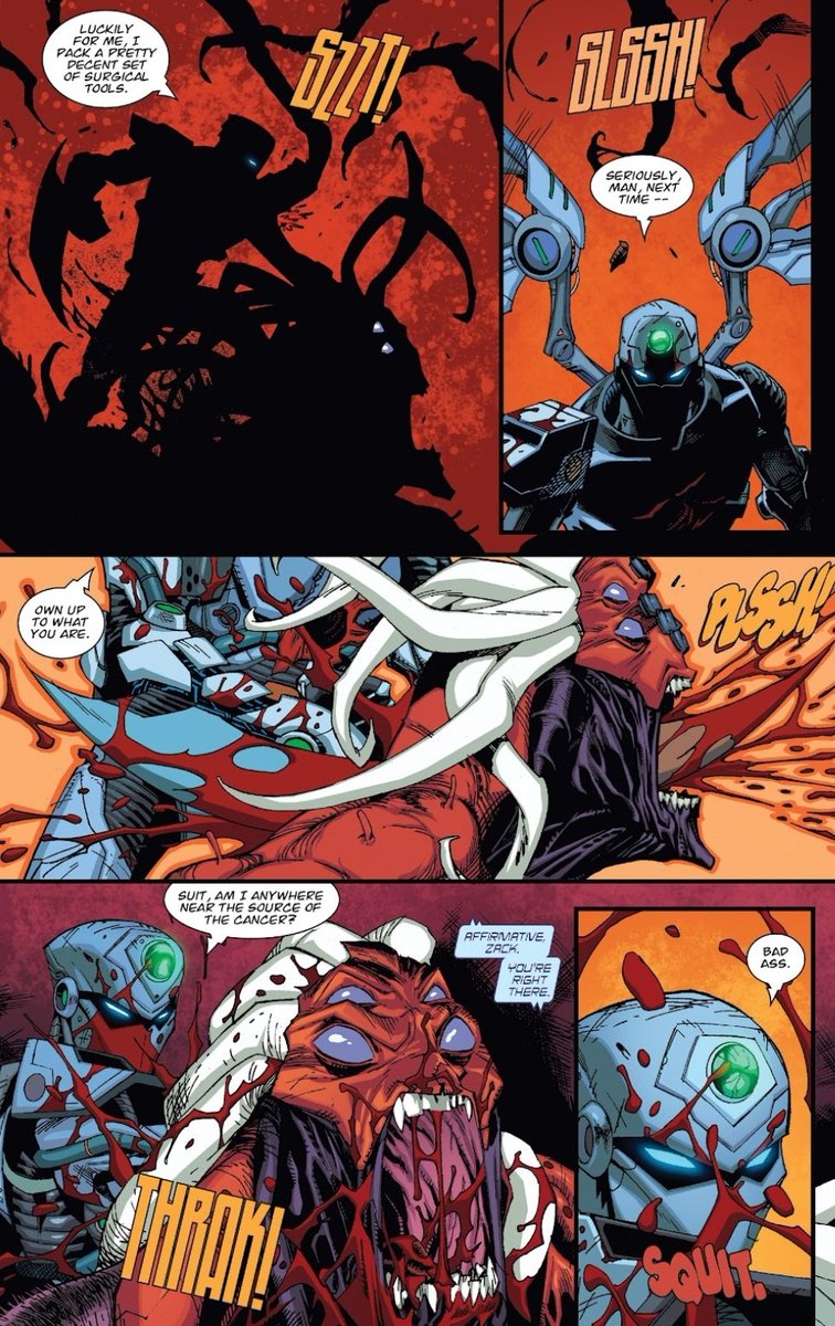 DryG0r's tweet photo. @ossynoya Tbf in the comics Zack fought this dude having a hole through his chest and still won https://t.co/fgPWaK82xf