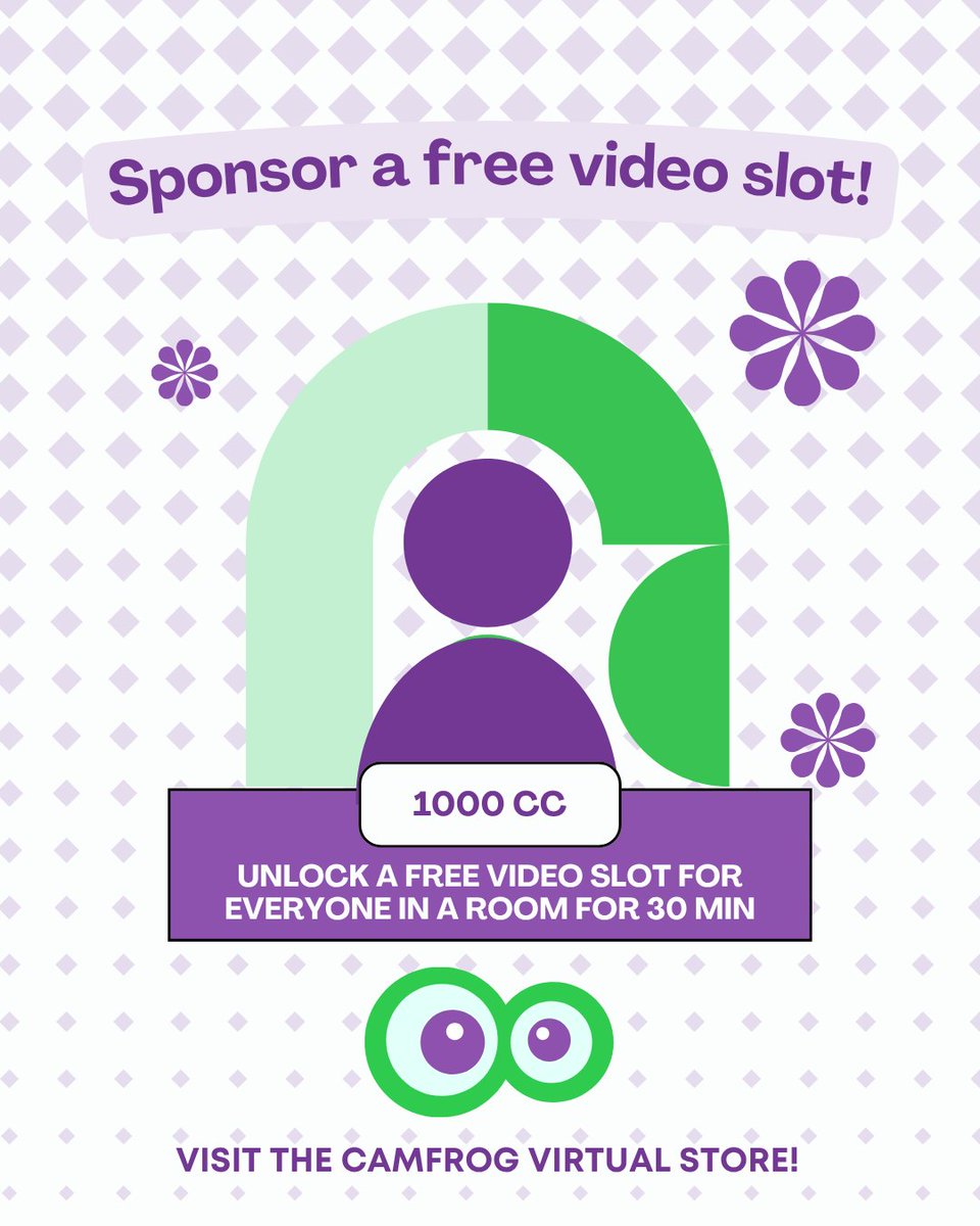 camfrog's tweet image. Share the fun with your friends! Sponsor a free video slot for your room and enjoy 30 minutes together. Explore the offer in the virtual store today! #VirtualStore #Camfrog #Friends #Free #CamfrogVideoChat #Sponsor #FreeSponsor