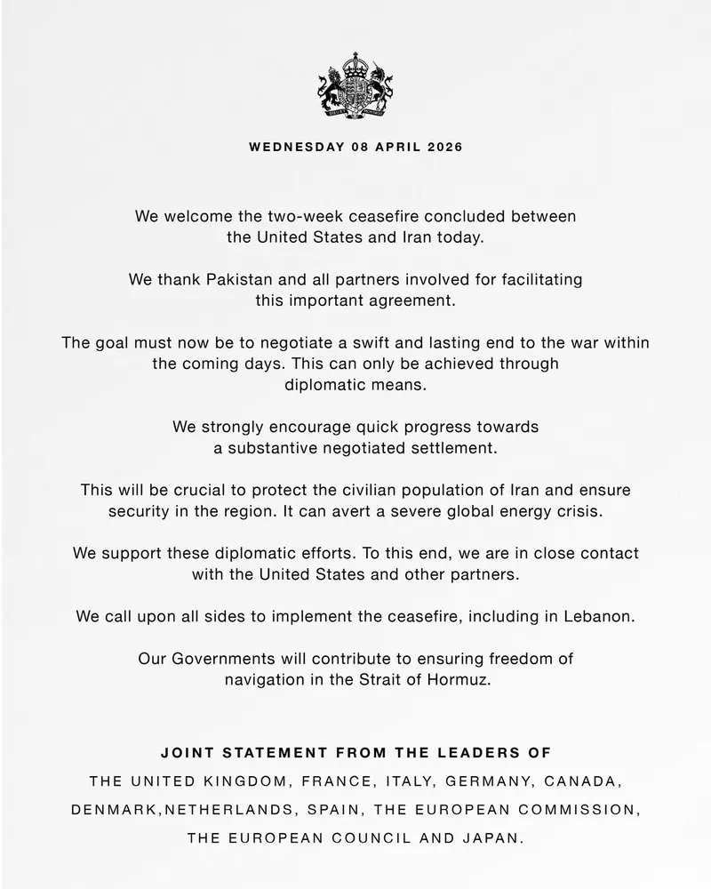 MGLattimer's tweet photo. New statement by EU countries, UK, Canada &amp; Japan welcomes ceasefire, incl. #Lebanon.  
Meanwhile Israel has launched at least 100 airstrikes across Lebanon, killing scores of civilians, and Beirut hospitals appeal for blood donations. https://t.co/0nhhSW9BDz