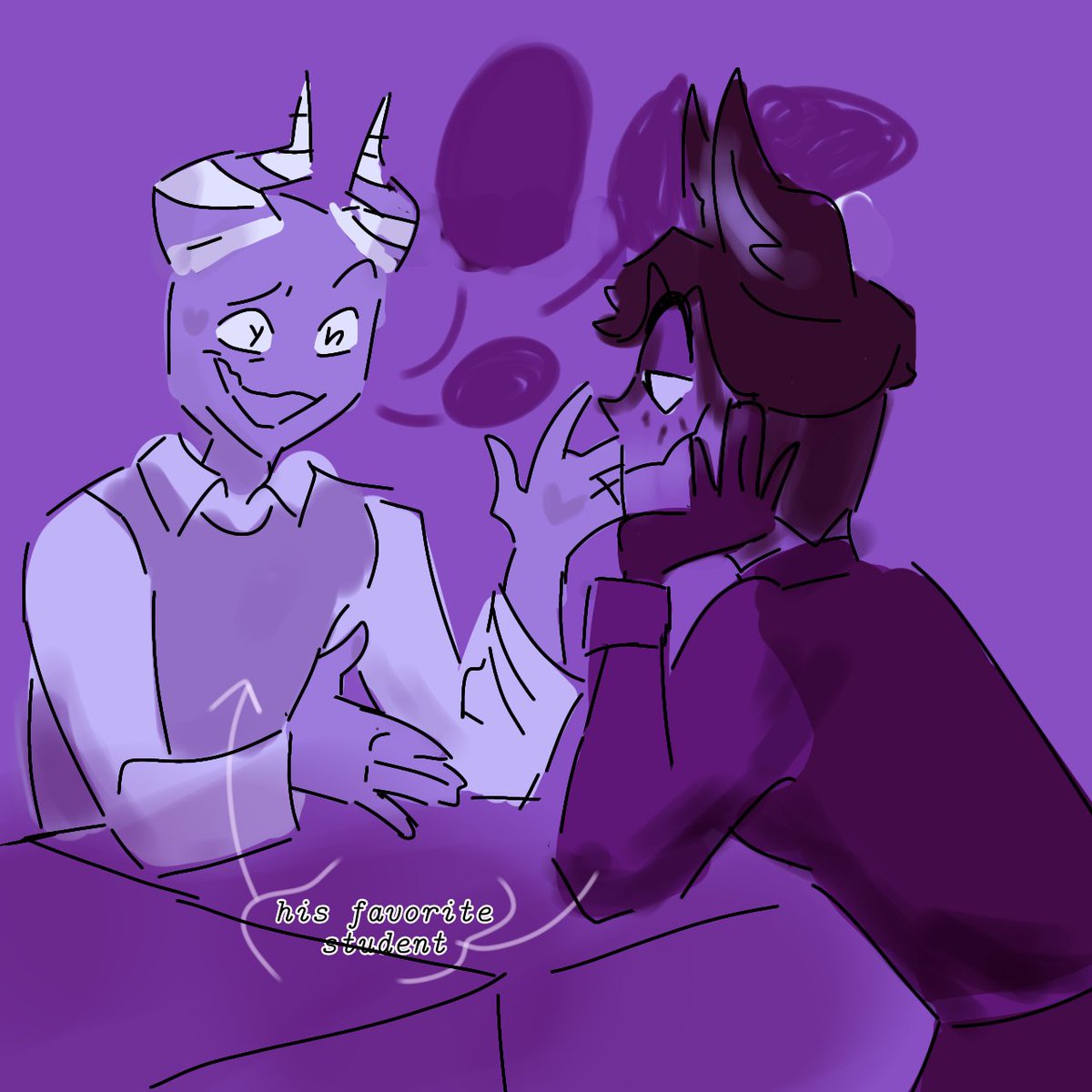Alister_Toward's tweet image. University au 
#alastor #radiodemon