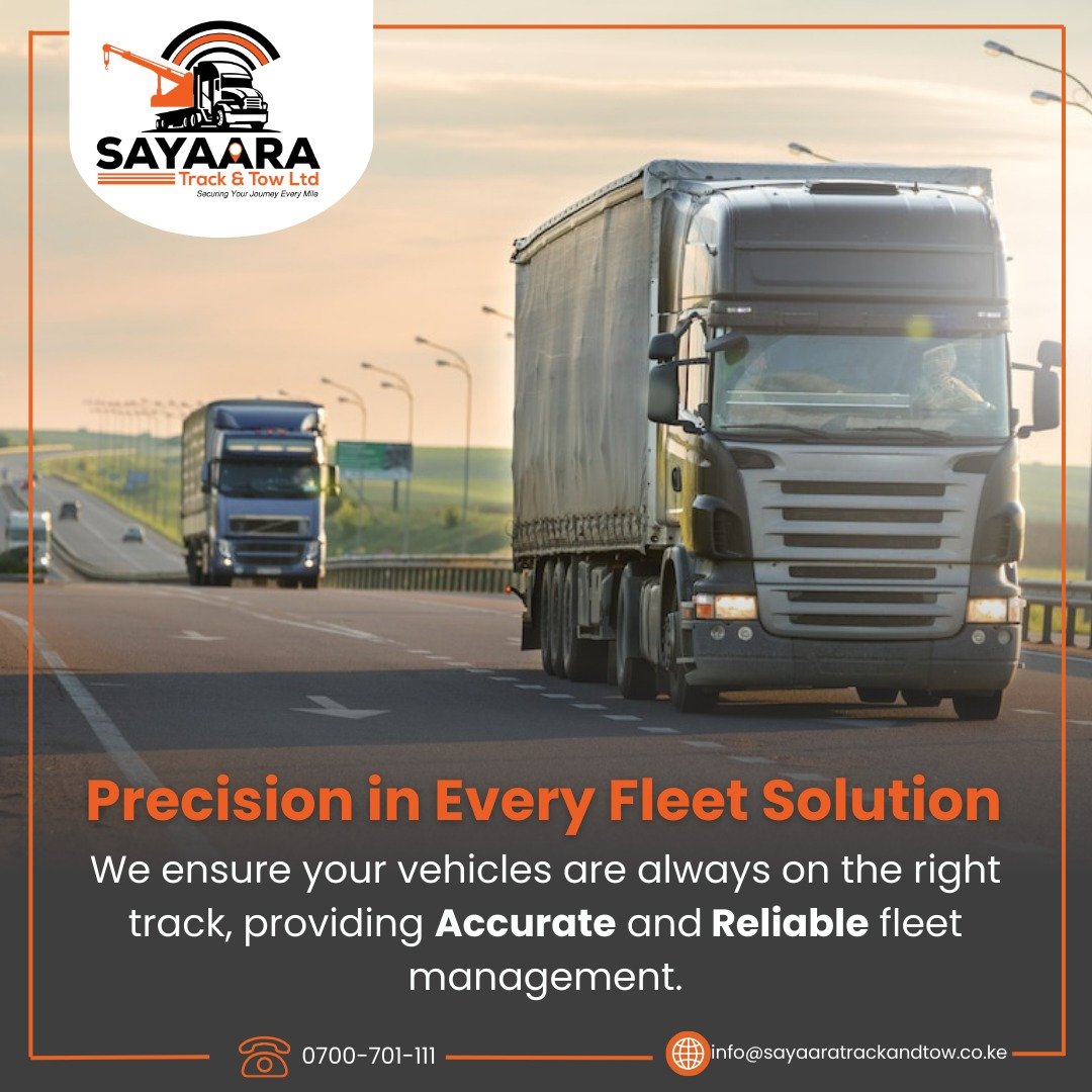 Sayaaratruckltd's tweet image. Stay ahead of delays, detours, and downtime. Keep your fleet moving efficiently.
#FleetManagement #CarTracking #SayaaraTrackandTow

For inquiries call 0700 701111