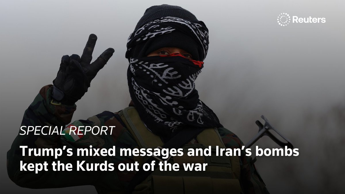 Iran’s Revolutionary Guards kept the Kurds from rising up through a combination of military strikes in neighboring Iraq and threats against Kurds on both sides of the border. Mixed messages from the US and Israel also left the Kurds confused reut.rs/4c0dw21