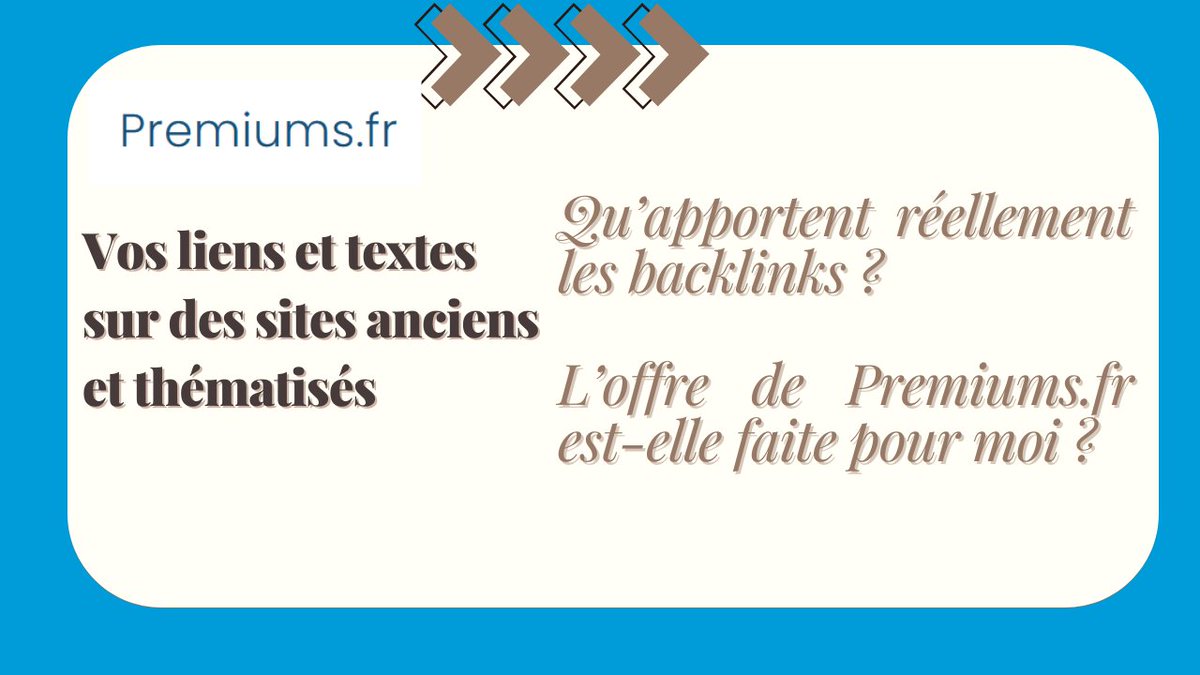 onlinestratfr's tweet photo. Boostez votre présence dans Google et les LLM avec premiums·fr
https://t.co/np1PmDlMZB
Si vous avez de gros budgets netlinking, l'offre à 26'40" est très puissante et à ma connaissance unique sur le marché
Partage de revenus possible aussi sur certaines thématiques, si l'on a déjà travaillé ensemble

Poke @LeoPoitevin à 16'10" 
@fabienr34, @Sylvain2laporte, @Ledzep_56 @JeromePasquelin  à 18'
@speyronnet  à 19'20"
@MagalieTreca  et @FrancoisTreca  à 37'20"