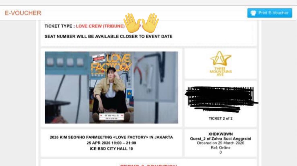 inumacy's tweet photo. wts tiket fanmeeting kim seonho love factory  jakarta

☆ section love crew, 2 tix 
☆ tiket pribadi, atas nama temenku
☆ ‼️ underprice ‼️1.5 juta (negotiable)
☆ dm for details

tag. want to sell want to buy kim seonho ksh drakor #KIMSEONHO
#LOVE_FACTORY #LOVE_FACTORY_ASIATOUR https://t.co/BAo6UwbjI2