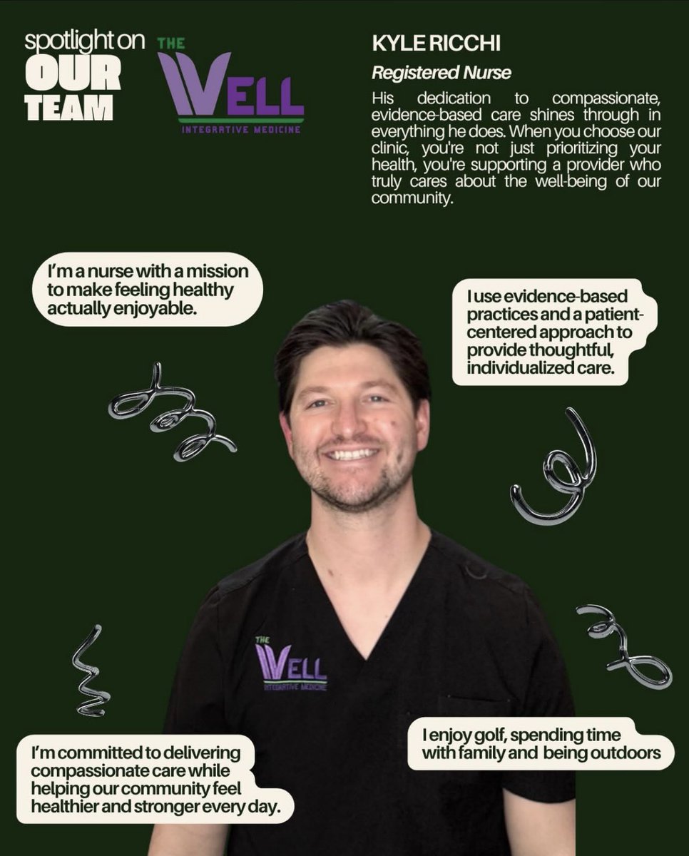 wellintmed's tweet image. Meet the Team 💙

We’re so lucky to have Kyle as part of our crew! As one of our amazing nurses, Kyle brings compassion, skill, and a calming presence to every patient interaction.
#MeetTheTeam #NurseLife #HealthcareHeroes #PatientCare #WellnessTeam