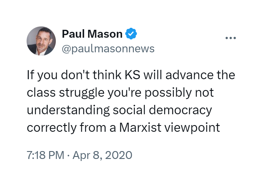 plutotlabarbie's tweet image. #OnThisDay 2020, hundreds of thousands of leftists assemble on Twitter to ruthlessly mock this dumb post from former celebrity journalist Paul Mason: