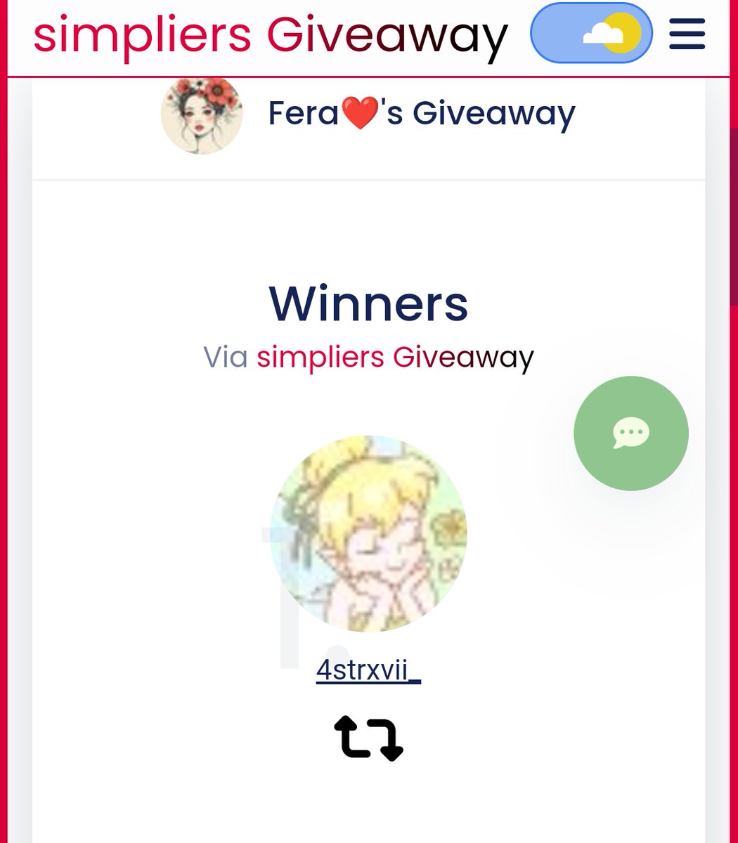 feracupid's tweet photo. Congratulations 🎉 

Winner @4strxvii_ 

https://t.co/QytEgergiP https://t.co/sFOmc0Mnjl