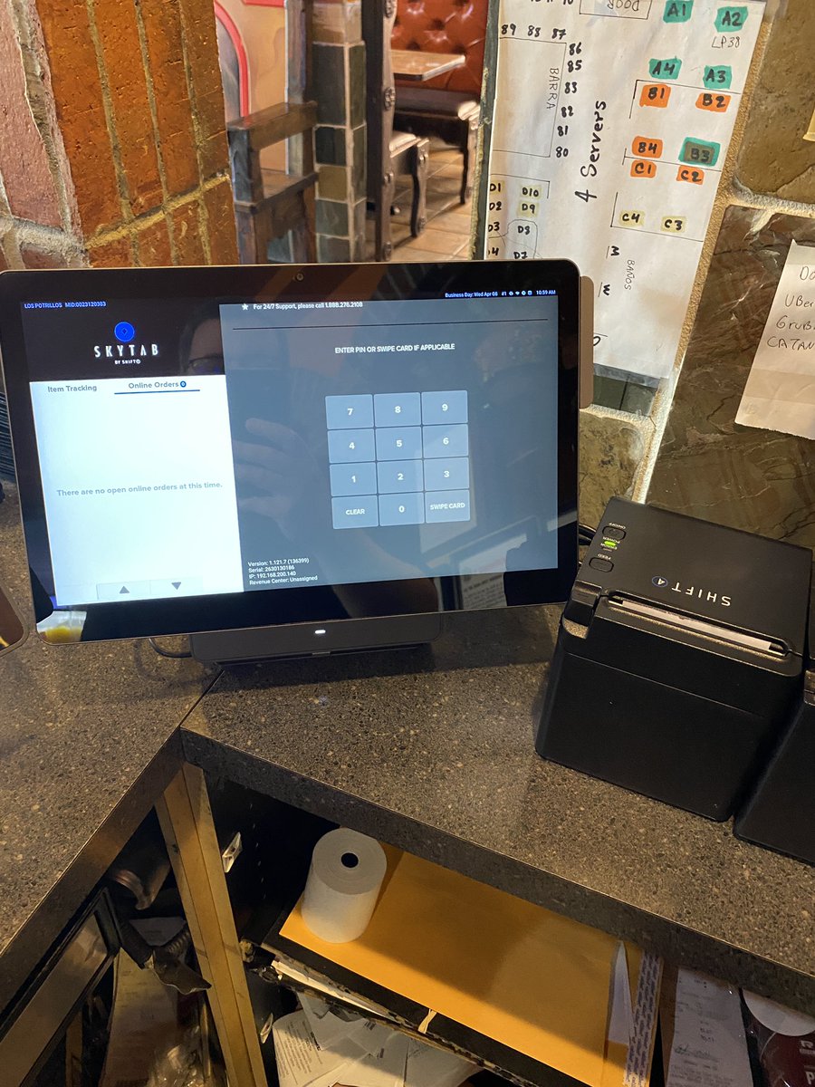 Today we installed our <a href="/SkyTabPOS/">SkyTab</a> system from <a href="/Shift4/">Shift4</a> in Los Potrillos on Ludlow Ave in Cincinnati Ohio. Stop by for some good eats if you’re in the area!