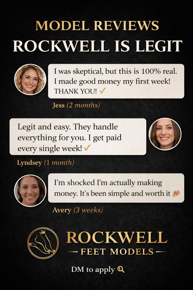 Rockwellmodels8's tweet photo. @tanniesfw Hey — I’ll be direct because I respect your time.

I run Rockwell Feet Models (RFM), a private content agency that works with a select number of women to build consistent income through high-demand digital content.

Based on your profile, you fit the exact look and aesthetic dm https://t.co/WrJoGQg9Hm