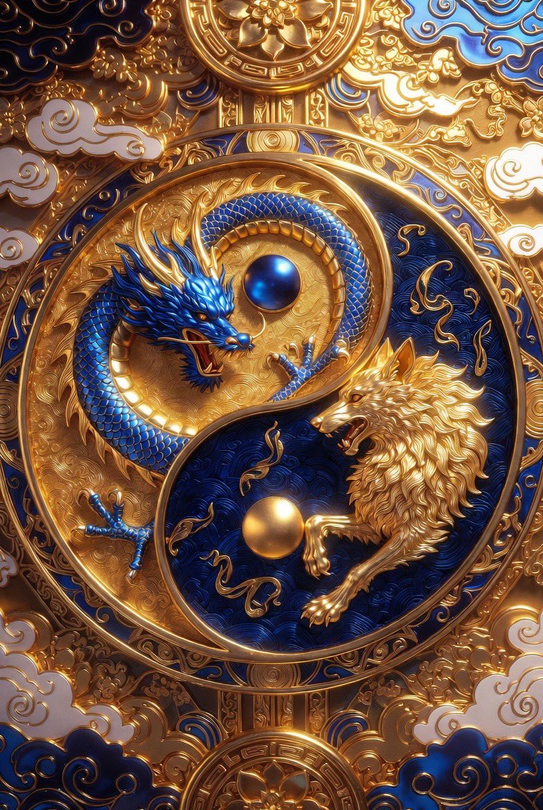 LibAi_fr's tweet image. Blue and Gold Art
Happy #DragondayWednesday 
&amp;amp; #WolfWednesday
TFTT @JasonVitale14 
🏷️ @DarkInfinityArt @SlyverHQ @KingyFish @melekatoshee