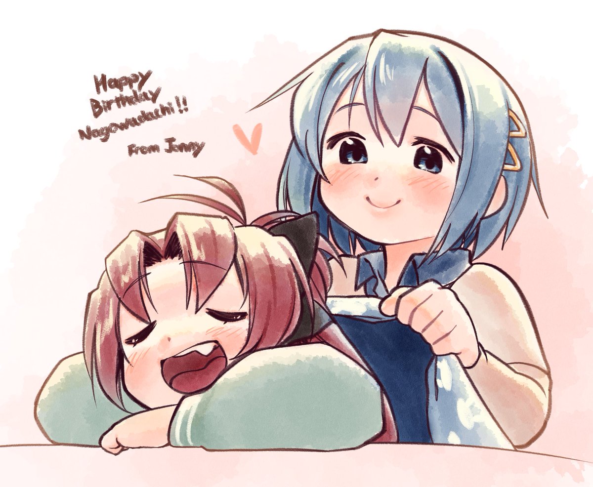 美樹さやか ,佐倉杏子 「Sorry I'm late! Happy birthday~!!」|Jonny Spongのイラスト