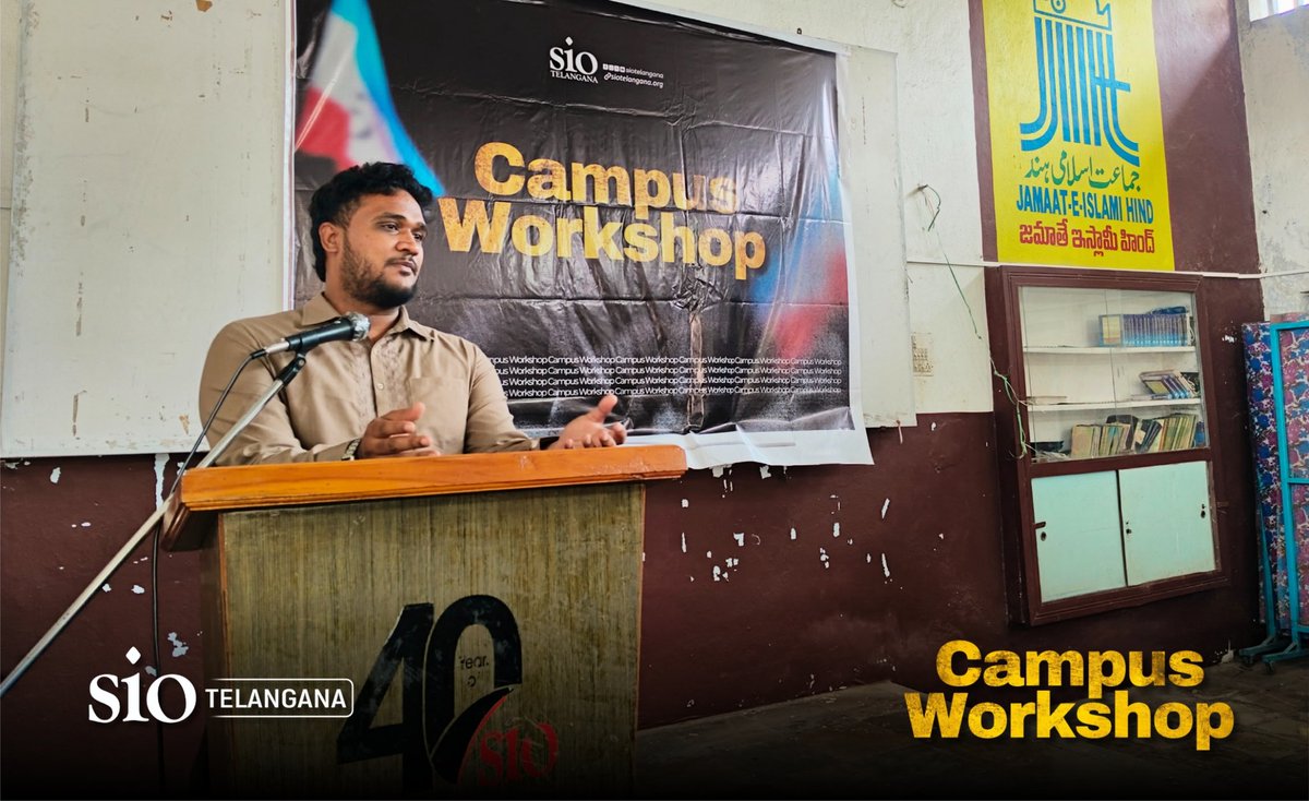 SIOTelangana's tweet image. SIO Telangana organized a campus workshop on April 5, 2026, in Warangal for members from Karimnagar, Warangal, peddapally, Siddiqui, Khammam &amp;amp; Kothagudem
focusing on leadership, outreach &amp;amp; campus engagement.

#SIO #CampusLeadership
#StudentEmpowerment