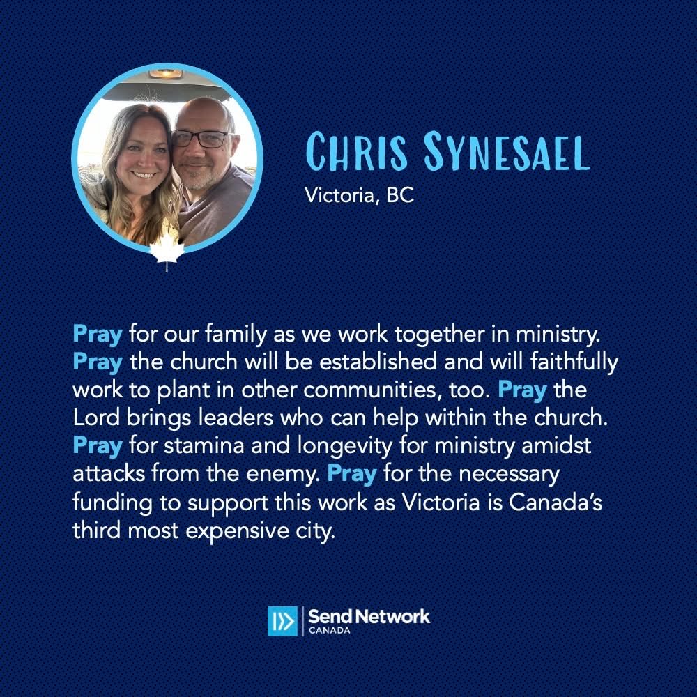 Join us in praying today for the Synesael's and the core team of a new church plant in Victoria, BC: missionaries.namb.net/full/chris-syn…

#SendVancouver #SendNetworkOnTheIsland #CNBCWestCoast
