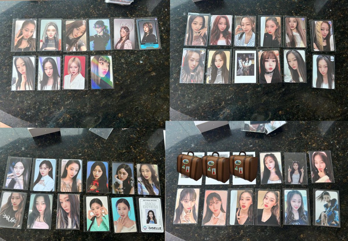 rainingluz's tweet photo. Vendo/venda 

Me desfazendo da minha coleção do aespa/giselle!

Albuns 100 R$ com card
65 R$ sem card
Cards 30 R$
pobs 30 ~ 50 R$
Card exclusive 100 R$

posso negociar preço.

Envios serão feitos em uma ou duas semana

Tenho feedbacks no ig @/euphortrades como aqui https://t.co/55Ay4KM89v